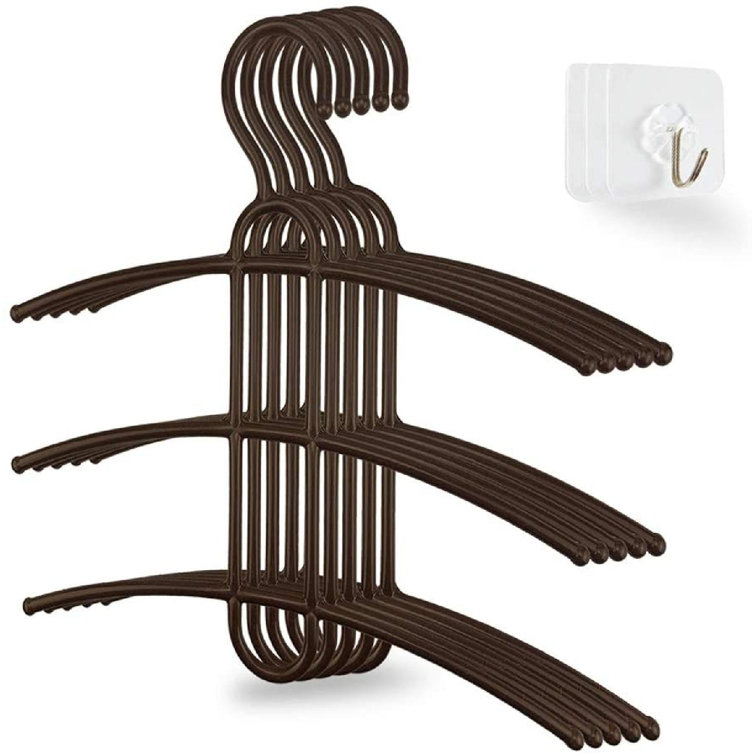 Rebrilliant Multiple Shirt Hangers In One Space Saving Plastic 5Pack